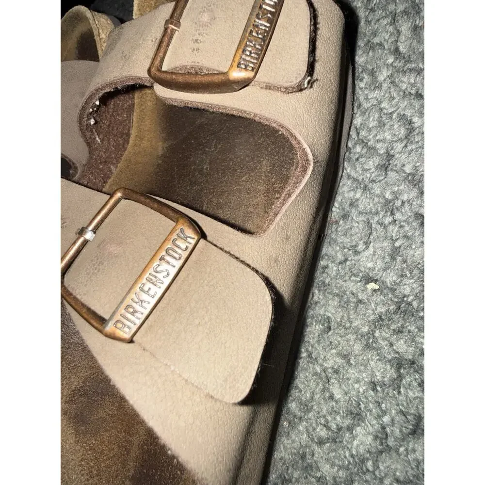 Birkenstock 31 Sandals Brown Arizona Double Strap Leather Youth Kids Size 11